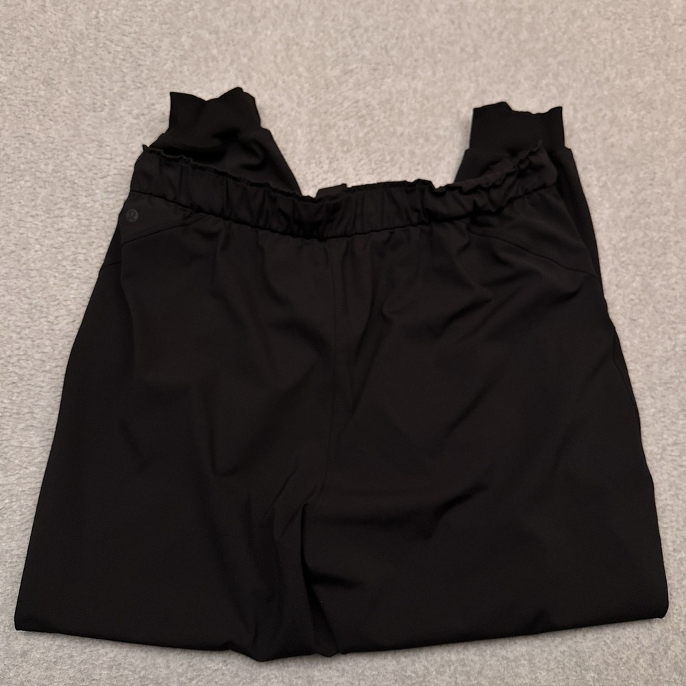 Lululemon Keep Moving Joggers Womens 14 Black Stretch Drawstring Gym W5CV4S - Picture 9 of 10